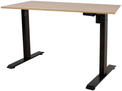 Height Adjustable Desk Ergo 2 | size: Length: 70cm, Width: 140cm, Height: 121cm | color: Nut tree / Black | image: 0 | variant: 1006252