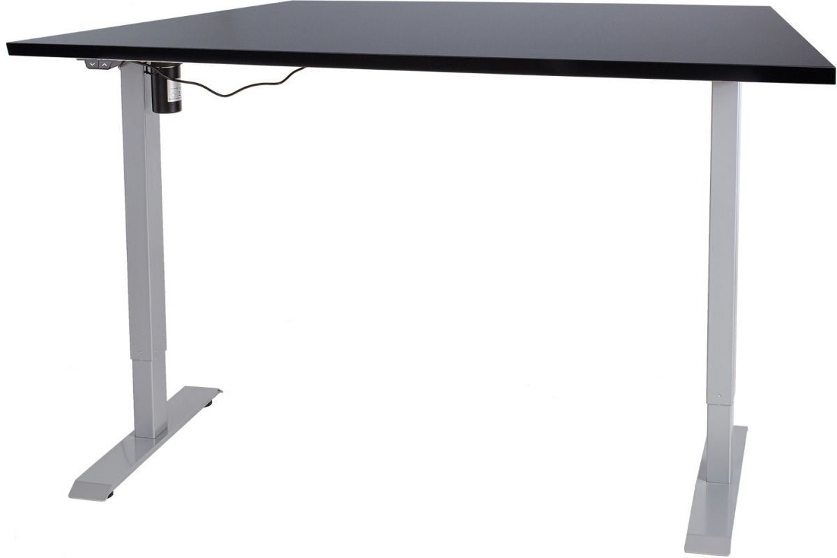 Height Adjustable Desk Ergo 3 | size: Length: 80cm, Width: 140cm, Height: 121cm | color: Black / Gray | image: 0 | variant: 1006256