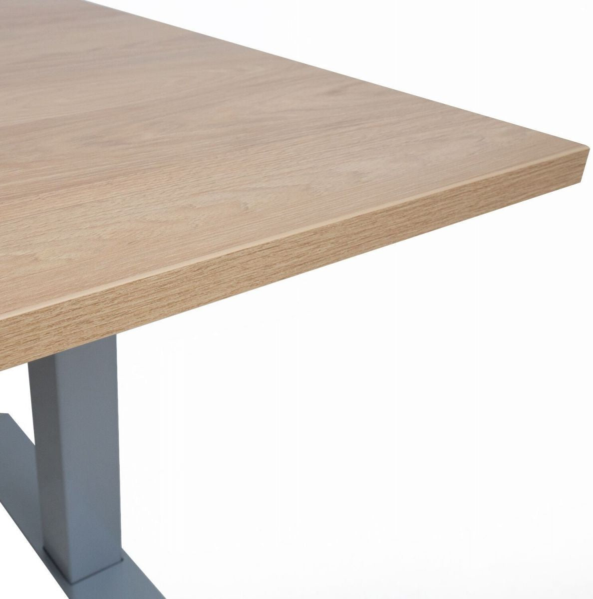 Height Adjustable Desk Ergo 4 | size: Length: 80cm, Width: 160cm, Height: 121cm | color: Hickory / Gray | image: 1 | variant: 1006258