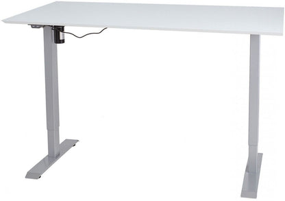 Height Adjustable Desk Ergo 4 | size: Length: 80cm, Width: 160cm, Height: 121cm | color: White / Gray | image: 0 | variant: 1006259