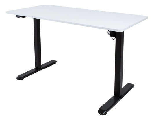 Height Adjustable Desk Ergo Light 1 | size: Length: 60cm, Width: 120cm, Height: 118cm | color: White / Black | image: 0 | variant: 1006223