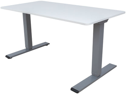 Height Adjustable Desk Ergo Optimal 2 1 | size: Length: 80cm, Width: 160cm, Height: 127cm | color: White / Gray | image: 0 | variant: 1006235