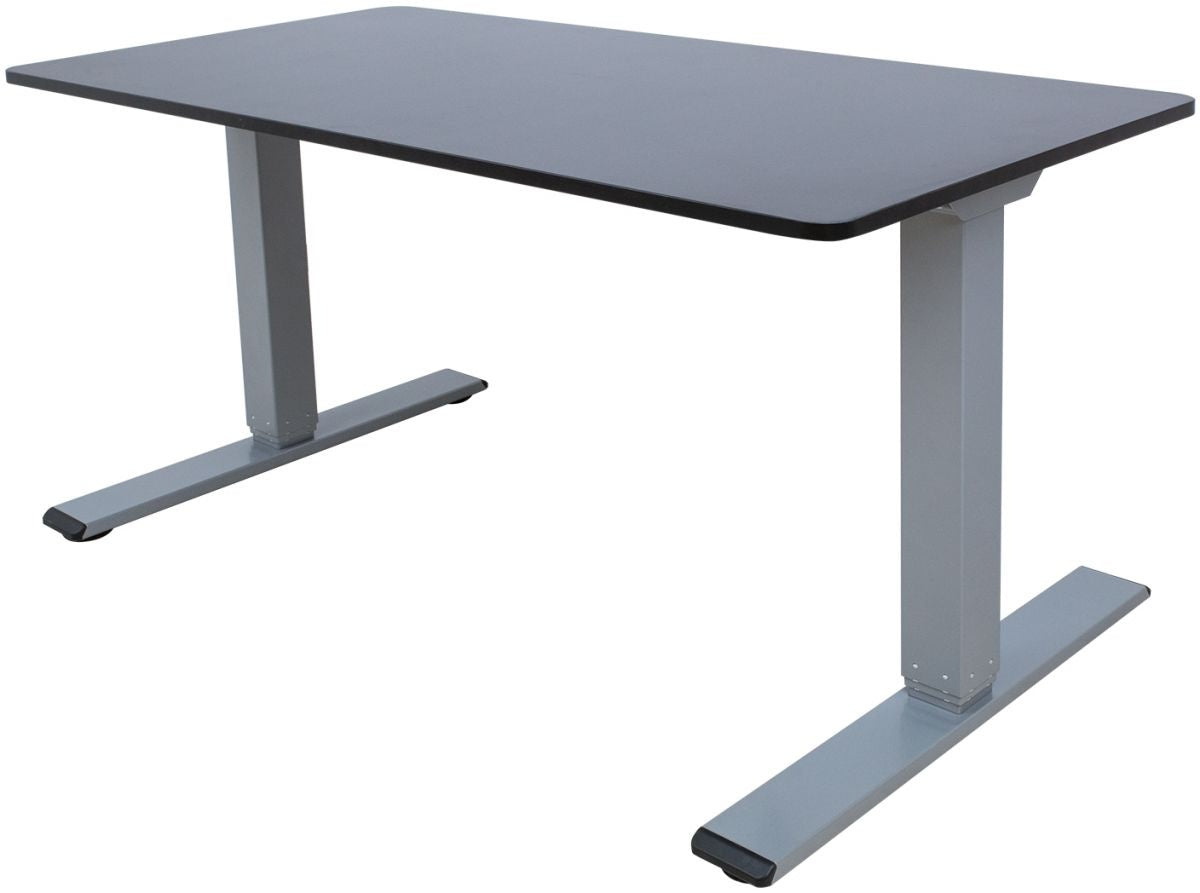 Height Adjustable Desk Ergo Optimal 2 | size: Length: 80cm, Width: 140cm, Height: 127cm | color: Black / Gray | image: 0 | variant: 1006231