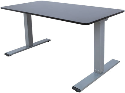 Height Adjustable Desk Ergo Optimal 2 | size: Length: 80cm, Width: 140cm, Height: 127cm | color: Black / Gray | image: 0 | variant: 1006231