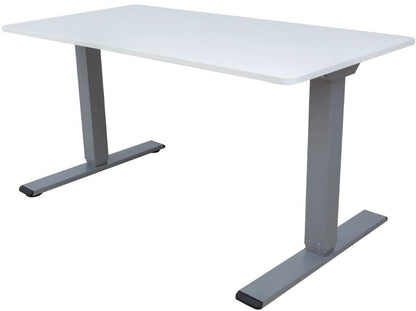 Height Adjustable Desk Ergo Optimal 2 | size: Length: 80cm, Width: 140cm, Height: 127cm | color: White / Gray | image: 0 | variant: 1006232