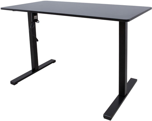 Height Adjustable Desk Ergo Optimal | size: Length: 60cm, Width: 120cm, Height: 116cm | color: Black / Black | image: 0 | variant: 1006237