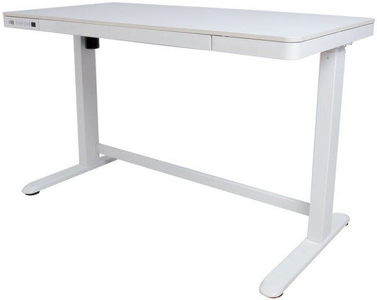 Height Adjustable Desk Ergo | size: Length: 60cm, Width: 120cm, Height: 121cm | color: White / White | image: 0 | variant: 1006245
