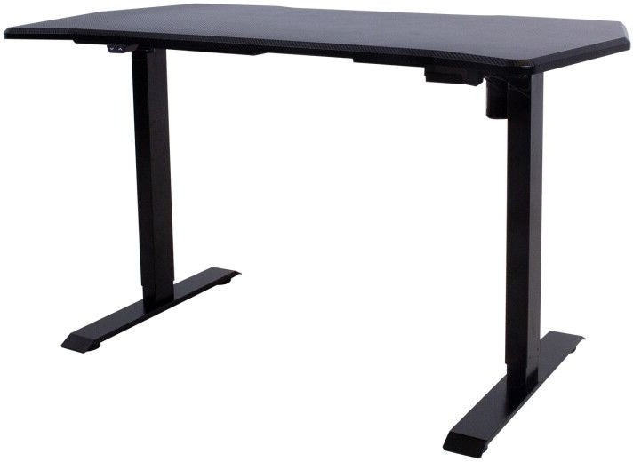Height Adjustable Desk Gamer | size: Length: 70cm, Width: 140cm, Height: 121cm | color: Black / Black | image: 0 | variant: 1012125
