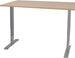 Height Adjustable Desk Penarth | size: Length: 70cm, Width: 140cm, Height: 125cm | color: Hickory / Gray | image: 0 | variant: 1001473