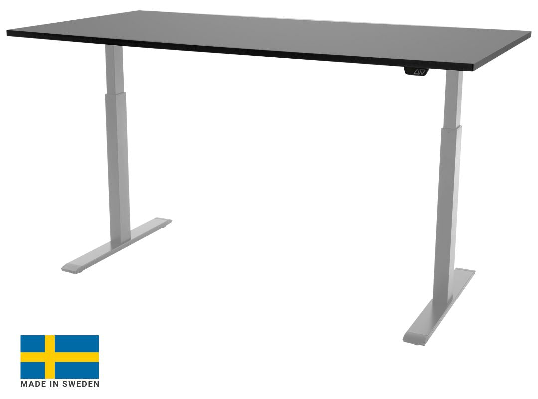 Height Adjustable Desk Scandic 2 | size: Length: 70cm, Width: 100cm, Height: 117.5cm | color: Black / Gray | image: 0 | variant: 1006318