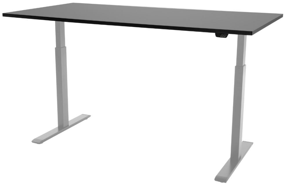 Height Adjustable Desk Scandic 2 | size: Length: 70cm, Width: 100cm, Height: 117.5cm | color: Black / Gray | image: 1 | variant: 1006318