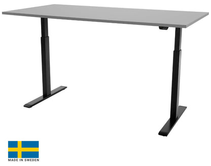Height Adjustable Desk Scandic 4 | size: Length: 70cm, Width: 120cm, Height: 117.5cm | color: Gray / Black | image: 0 | variant: 1006325