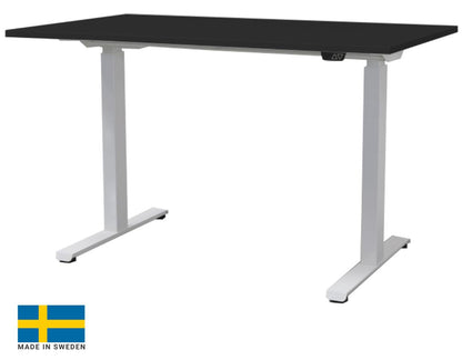 Height Adjustable Desk Scandic 6 | size: Length: 70cm, Width: 140cm, Height: 117.5cm | color: Black / White | image: 0 | variant: 1006333