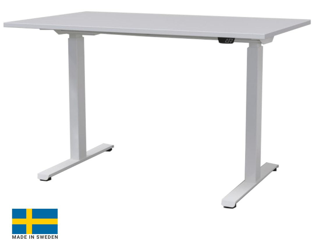 Height Adjustable Desk Scandic | size: Length: 70cm, Width: 100cm, Height: 117.5cm | color: White / White | image: 0 | variant: 1006311