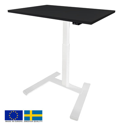 Height Adjustable Desk Solo | size: Length: 70cm, Width: 100cm, Height: 119cm | color: Black / White | image: 0 | variant: 1006351