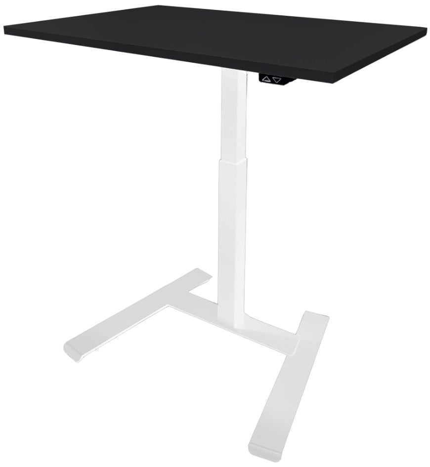 Height Adjustable Desk Solo | size: Length: 70cm, Width: 100cm, Height: 119cm | color: Black / White | image: 1 | variant: 1006351