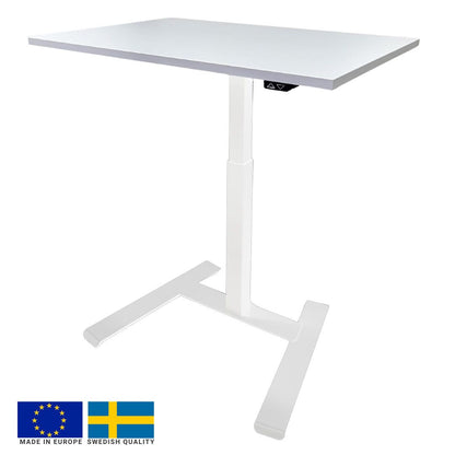 Height Adjustable Desk Solo | size: Length: 70cm, Width: 100cm, Height: 119cm | color: White / White | image: 0 | variant: 1006350