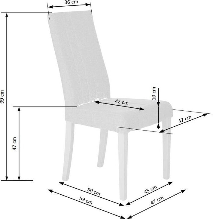 Kitchen Chair Akranes | size: Width: 47cm, Height: 99cm, Depth: 59cm | color: Gray | image: 7 | variant: 1002118