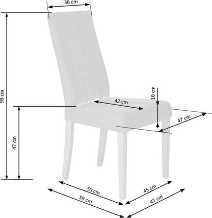 Kitchen Chair Akranes | size: Width: 47cm, Height: 99cm, Depth: 59cm | color: Green | image: 8 | variant: 1002117