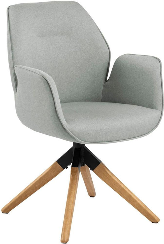 Kitchen Chair Aura | size: Width: 60.5cm, Height: 91cm, Depth: 58.5cm | color: Oak/Grey | image: 1 | variant: 1003520