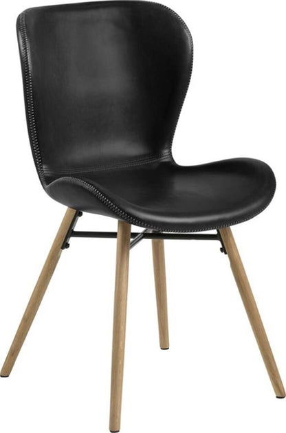 Kitchen Chair Batilda | size: Width: 47cm, Height: 82.5cm, Depth: 56cm | color: Black | image: 1 | variant: 1003527