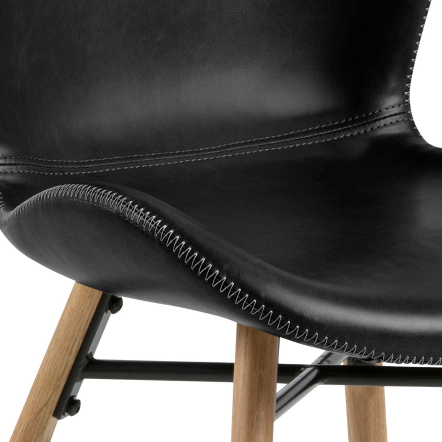 Kitchen Chair Batilda | size: Width: 47cm, Height: 82.5cm, Depth: 56cm | color: Black | image: 3 | variant: 1003527