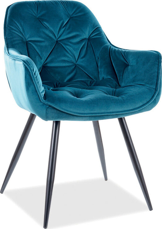 Kitchen Chair Cherry 5 | size: Width: 43cm, Height: 87cm, Depth: 57cm | color: Blue | image: 1 | variant: 1011923