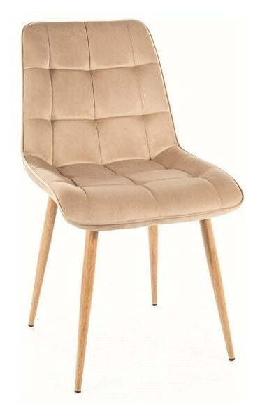 Kitchen Chair Chic D | size: Width: 50cm, Height: 88cm, Depth: 43cm | color: Beige | image: 0 | variant: 1004104