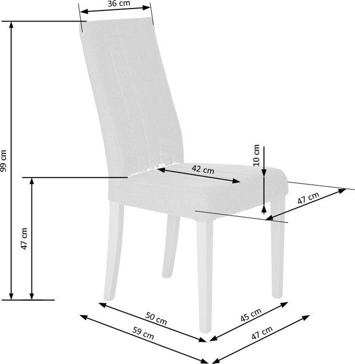 Kitchen Chair Diego 2 | size: Width: 47cm, Height: 99cm, Depth: 59cm | color: Blue | image: 7 | variant: 1003018