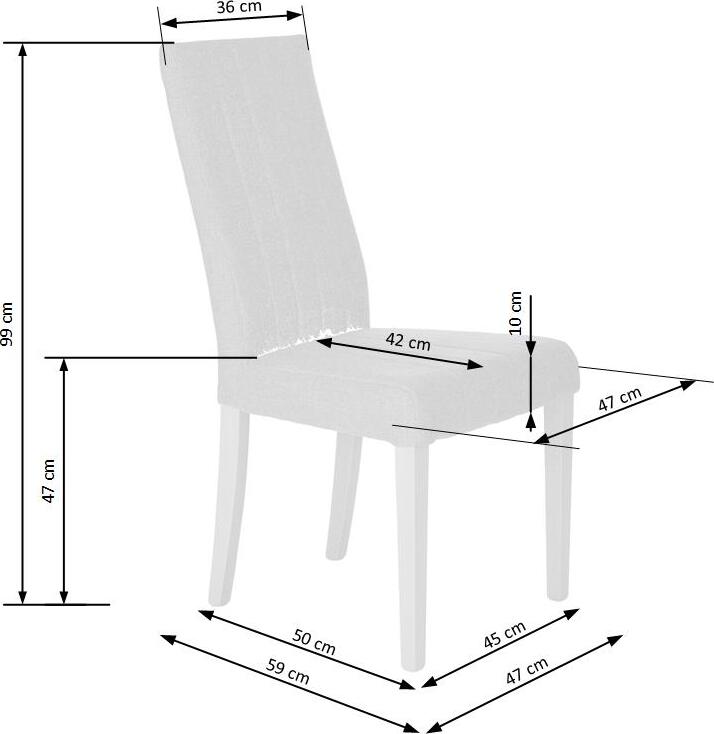 Kitchen Chair Diego | size: Width: 47cm, Height: 99cm, Depth: 59cm | color: Brown | image: 5 | variant: 1003030