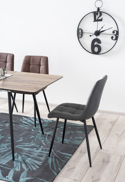 Kitchen Chair Doha | size: Width: 45cm, Height: 88cm, Depth: 38cm | color: Gray | image: 2 | variant: 1003660