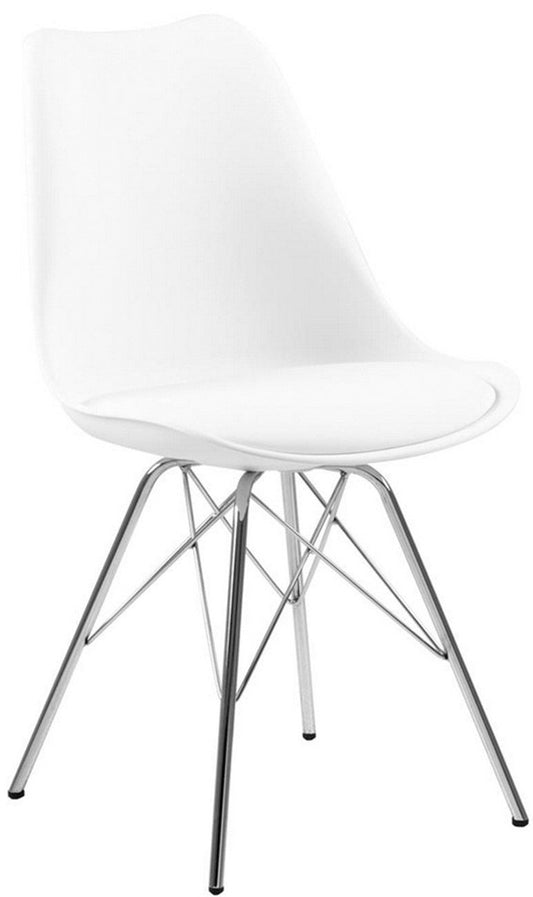 Kitchen Chair Eris | size: Width: 48.5cm, Height: 85.5cm, Depth: 54cm | color: White | image: 1 | variant: 1003586