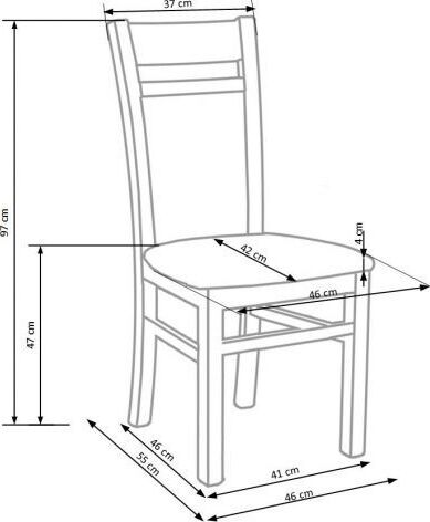 Kitchen Chair Gerard 2 | size: Width: 46cm, Height: 97cm, Depth: 55cm | color: Beige | image: 4 | variant: 1003037