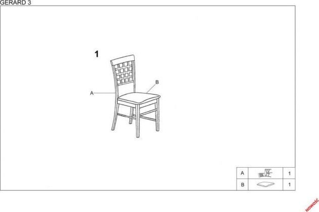 Kitchen Chair Gerard 3 | size: Width: 44cm, Height: 96cm, Depth: 55cm | color: Gray | image: 3 | variant: 1003043