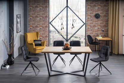 Kitchen Chair Hobart | size: Width: 45cm, Height: 87cm, Depth: 42cm | color: Black | image: 3 | variant: 1003732