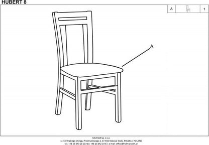 Kitchen Chair Hubert 8 | size: Width: 45cm, Height: 90cm, Depth: 51cm | color: Brown | image: 6 | variant: 1003048