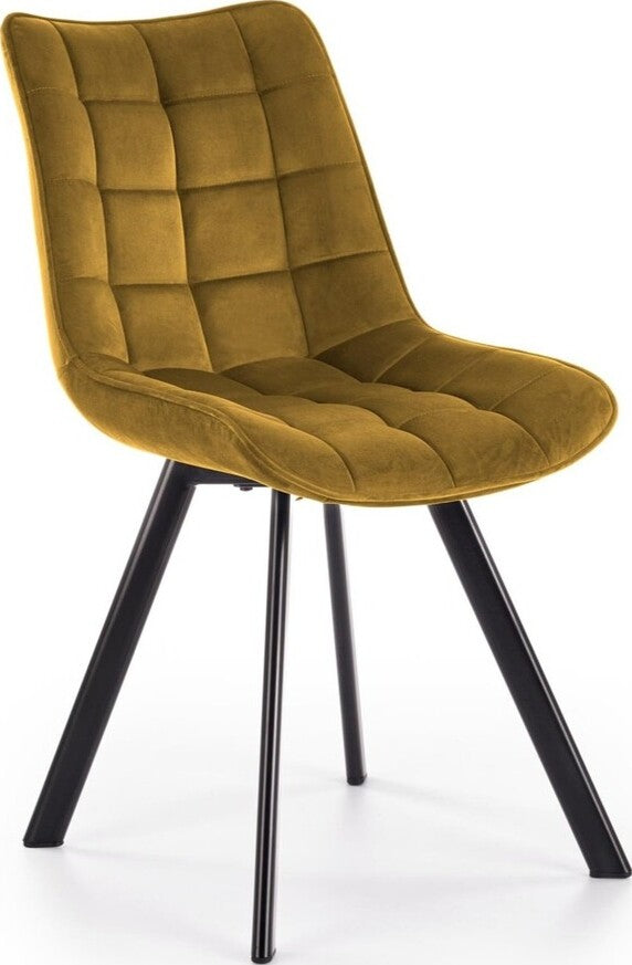 Kitchen Chair Jonava | size: Width: 46cm, Height: 84cm, Depth: 61cm | color: Yellow | image: 1 | variant: 1002247