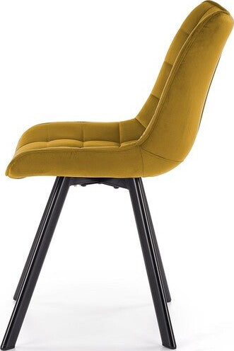 Kitchen Chair Jonava | size: Width: 46cm, Height: 84cm, Depth: 61cm | color: Yellow | image: 2 | variant: 1002247