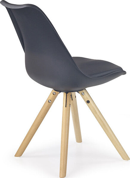 Kitchen Chair K201 | size: Width: 48cm, Height: 81cm, Depth: 57cm | color: Black | image: 2 | variant: 1003066
