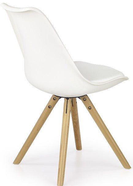 Kitchen Chair K201 | size: Width: 48cm, Height: 81cm, Depth: 57cm | color: White | image: 2 | variant: 1003065