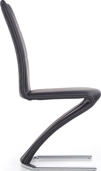 Kitchen Chair K291 | size: Width: 45cm, Height: 101cm, Depth: 63cm | color: Black | image: 2 | variant: 1003116