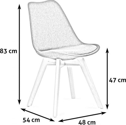 Kitchen Chair K303 | size: Width: 48cm, Height: 83cm, Depth: 54cm | color: Green | image: 2 | variant: 1003124