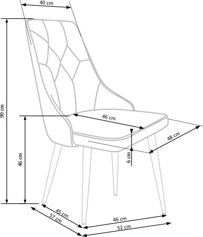 Kitchen Chair K365 | size: Width: 52cm, Height: 90cm, Depth: 57cm | color: Red | image: 8 | variant: 1003171