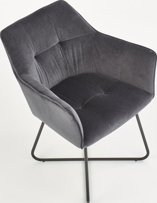 Kitchen Chair K377 | size: Width: 60cm, Height: 81cm, Depth: 62cm | color: Gray | image: 6 | variant: 1003183