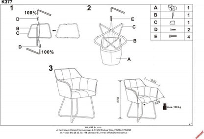 Kitchen Chair K377 | size: Width: 60cm, Height: 81cm, Depth: 62cm | color: Green | image: 10 | variant: 1003184