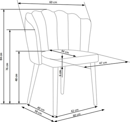 Kitchen Chair K386 | size: Width: 60cm, Height: 84cm, Depth: 58cm | color: Green | image: 7 | variant: 1003201