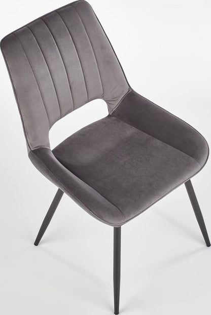 Kitchen Chair K404 | size: Width: 52cm, Height: 88cm, Depth: 58cm | color: Gray | image: 6 | variant: 1003221