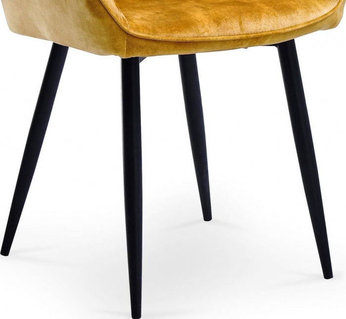 Kitchen Chair K418 | size: Width: 56cm, Height: 81cm, Depth: 65cm | color: Yellow | image: 3 | variant: 1012314
