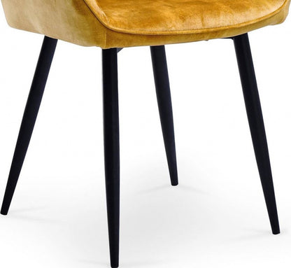 Kitchen Chair K418 | size: Width: 56cm, Height: 81cm, Depth: 65cm | color: Yellow | image: 3 | variant: 1012314