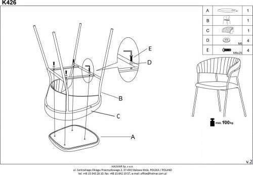 Kitchen Chair K426 | size: Width: 57cm, Height: 79cm, Depth: 54cm | color: Green | image: 8 | variant: 1003250